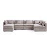Burger 6-Piece Modular 157" Khaki U-Sectional With Ottoman