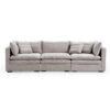 Burger 3-Piece Modular 121" Khaki Sofa