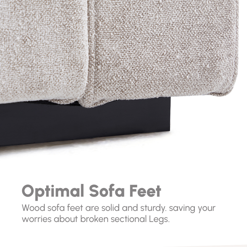 Burger 7-Piece Modular 157" Khaki U-Sectional - Image 6