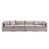 Burger 4-Piece Modular 157" Khaki Sofa