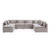Burger 8-Piece Modular 157" Khaki U-Sectional With Ottoman