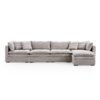 Burger 5-Piece Modular 157" Khaki Sofa And Ottoman