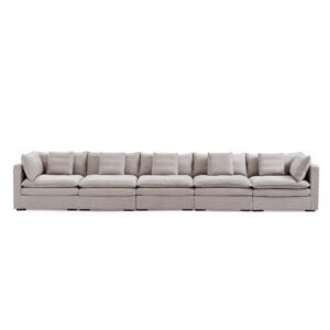 Burger 5-Piece Modular 194" Khaki Sofa