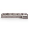 Burger 6-Piece Modular 194" Khaki Sofa And Ottoman