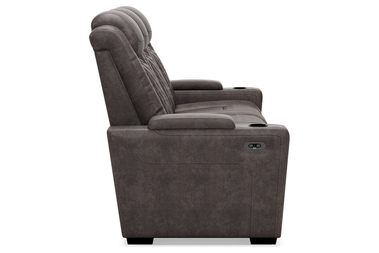 Modern Heritage HyllMont 3-Seater Leather Power Reclining Sofa in Gray - Image 12