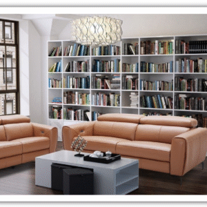 Azur Power Reclining Sofa with Adjustable Ratchet Headrest