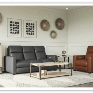 Flexsteel Broadway Power Reclining Sofa With Power Headrests