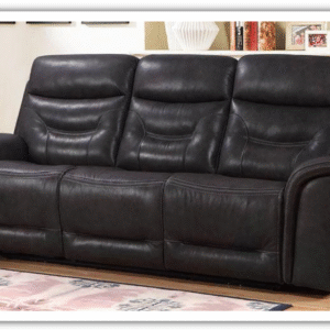 Bullard 3-Seater Gray Leather Power Reclining Sofa