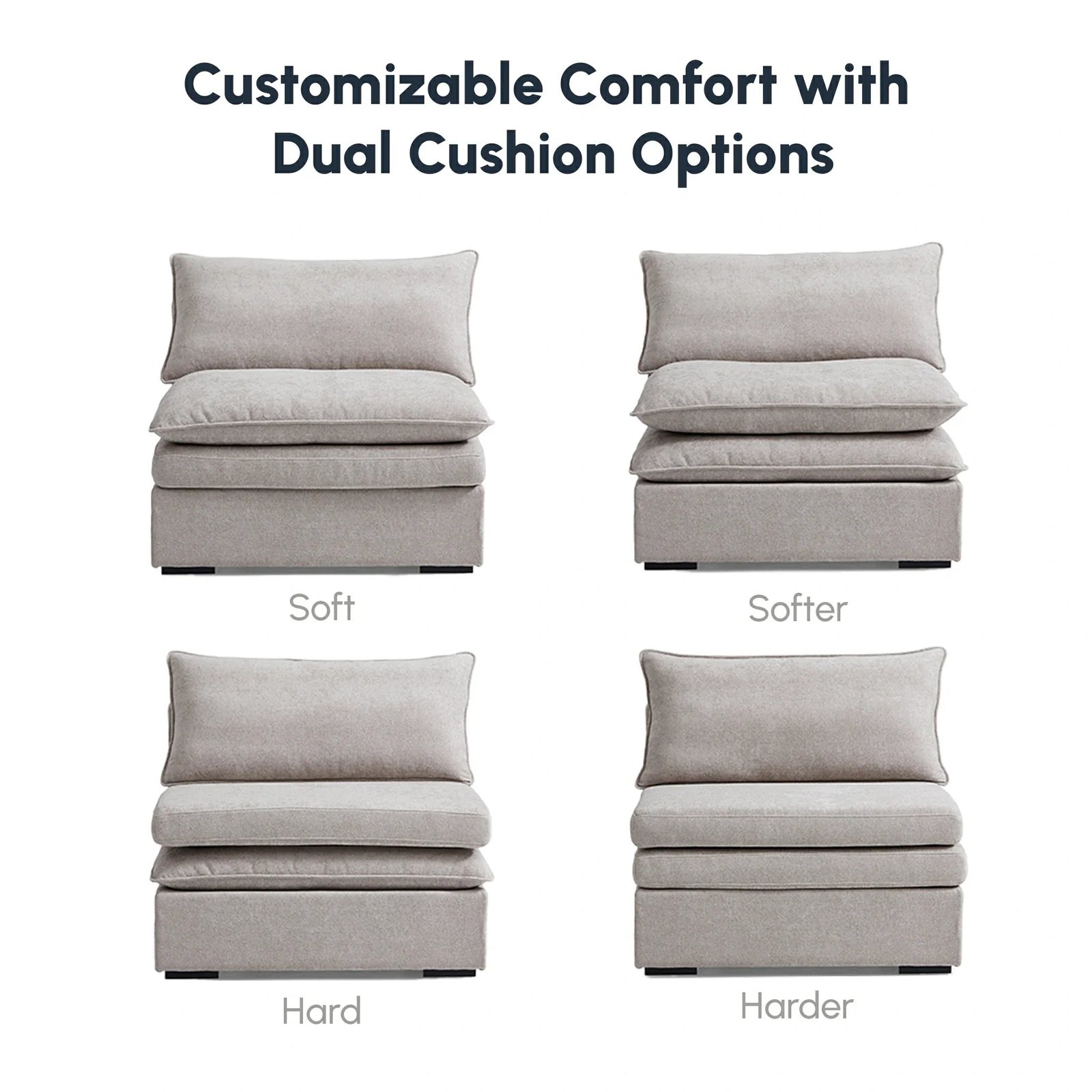 Burger 8-Piece Modular 157" Khaki U-Sectional With Ottoman - Image 4