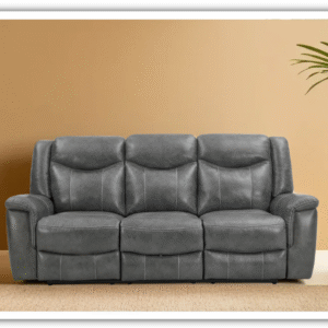 Coaster Conrad 3-Seater Leather Recliner Sofa in Gray