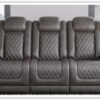 Modern Heritage HyllMont 3-Seater Leather Power Reclining Sofa in Gray