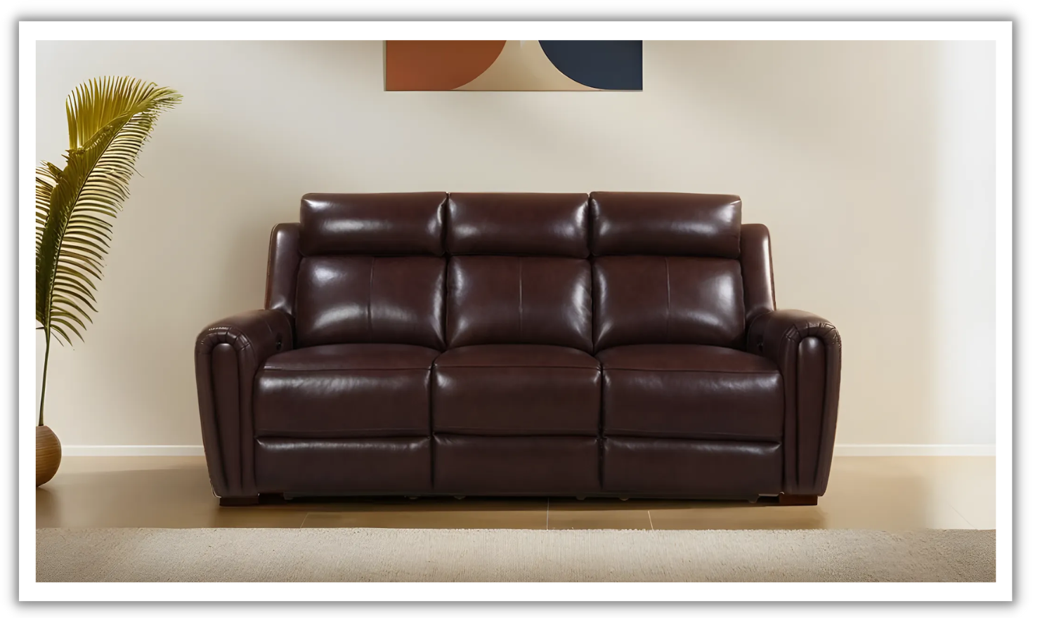 Leather Italia Jonathan 3-Seater Leather Power Reclining Sofa