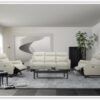 Gio Italia Leonard Dual Power Leather Recliner Chair in Gray