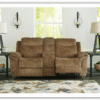 Modern Heritage Ademina 2-Seater Reclining Loveseat With Cup Holder Console