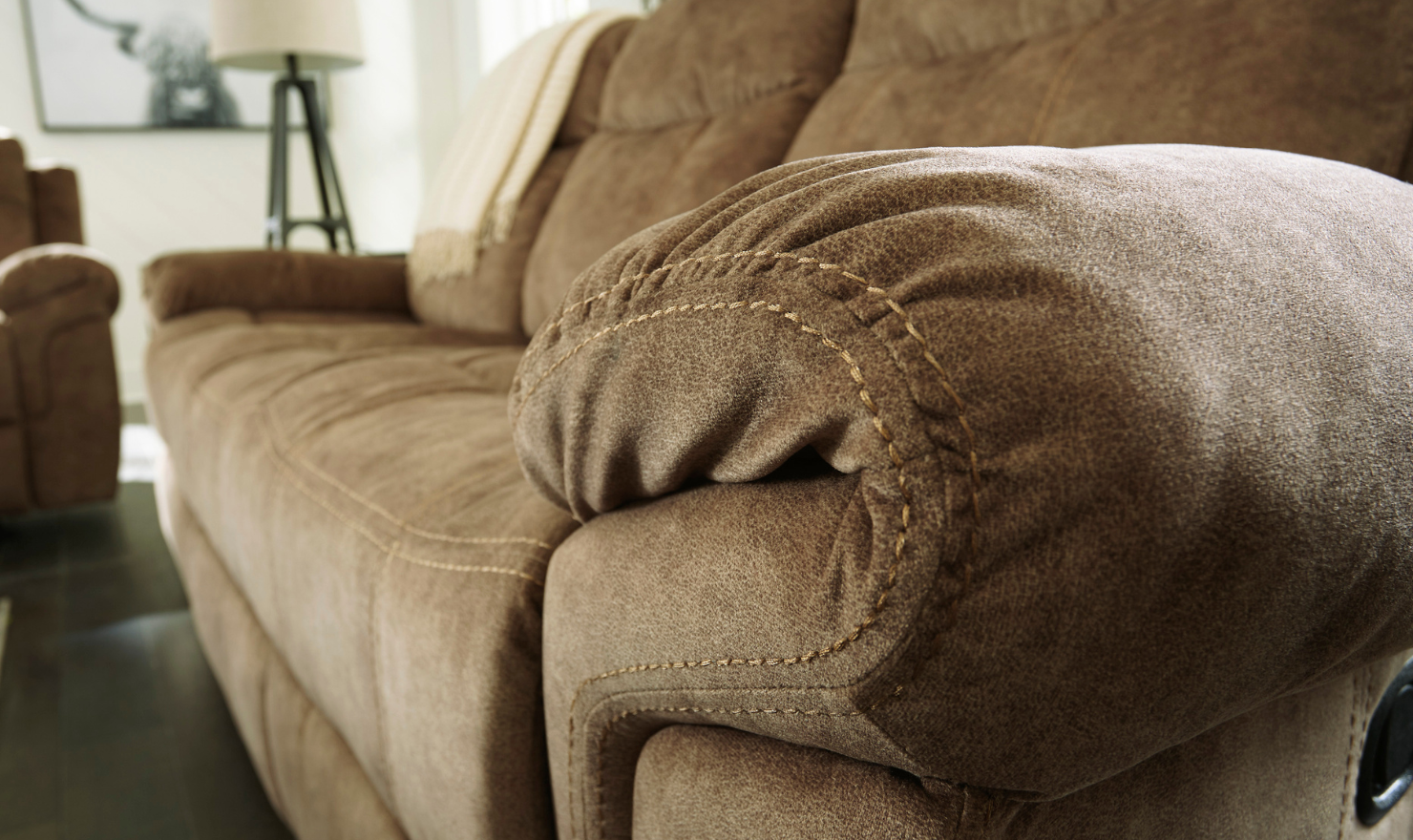 Modern Heritage Ademina 2-Seater Reclining Loveseat With Cup Holder Console - Image 5