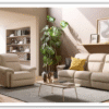 Potenza Leather Reclining Sofa with Closed Back