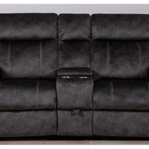 Global Furniture Giada Tufted Back Manual  Reclining Loveseat with Cup Holders