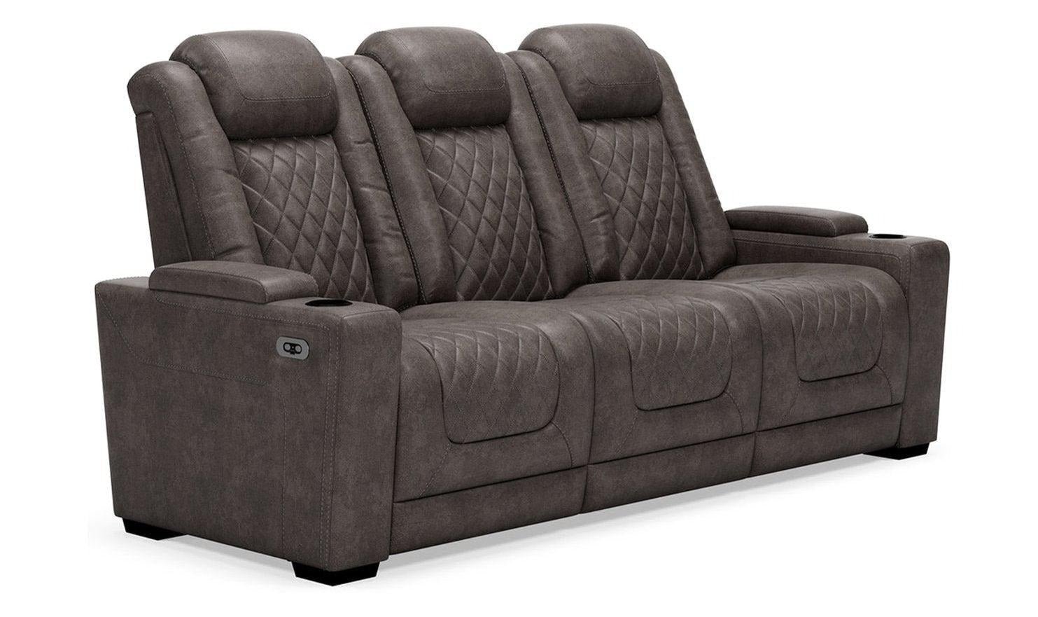 Modern Heritage HyllMont 3-Seater Leather Power Reclining Sofa in Gray - Image 3